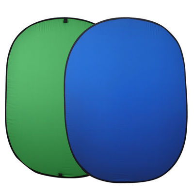 contesto dello schermo di piegatura di 5*6.5ft Chromakey, 2 in 1 contesto verde blu reversibile della sedia dello schermo