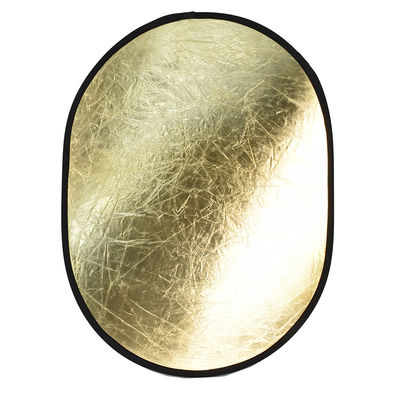Riflettore leggero pieghevole ovale dorato portatile per lo studio 120x90cm di fotografia