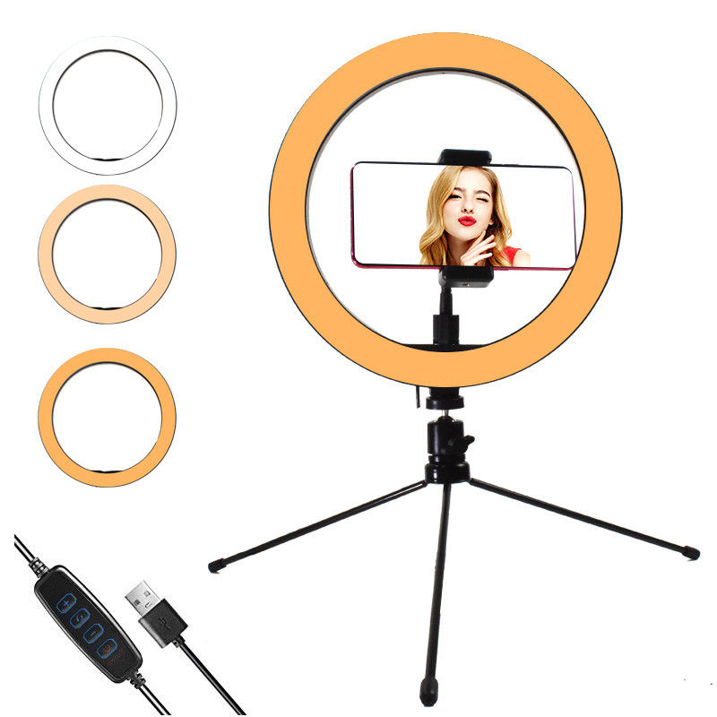 Selfie a 6,3 pollici ha condotto il supporto Dimmable della luce del cerchio per il video di Youtuber